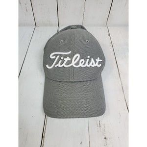 Titleist Pro V1 FJ Fitted Hat Cap Mens M/L Gray Golf Outdoors Nice Mesh